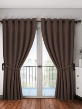 Door Curtains Set of 2 Piece  ( Coffee)  with 3 Layers Weaving Thermal Insulated - £53.87 GBP
