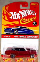 2005 Hot Wheels Classics Series 2 1/30 1970 Chevelle Convertible Pink w/RL 5 Sp - £13.33 GBP