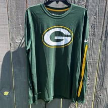 Nike Dri-Fit Green Bay Packers Long Sleeve Green Shirt Men&#39;s L NFL Team Apparel - £19.46 GBP