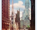 North Broad Street View Philadelphia Pennsylvania PA UNP Chrome Postcard P3 - $3.91