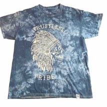 Relentless Betrayal Shirt Men&#39;s Large Blue Trustless Tribe Chief Tie Dye... - $19.78