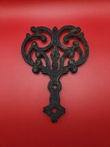 Cast Iron Trivet Ornate Victorian Scroll Farmhouse Kitchen Decor 8.5”  - $10.54