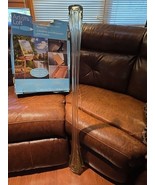 *READ MCM Stretch Swung Clear Glass Ribbed Vase - 44&quot; - $50.45 CAD