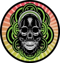 Rasta Tribal Skull Spare Tire Cover ANY Size, ANY Vehicle,Trailer,Camper,RV - £89.91 GBP