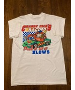 Vtg Crab Cartoon T-Shirt Mens L Crabby Dick&#39;s Racing #69 Car Push Til It... - £15.84 GBP