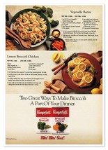 Campbell&#39;s Broccoli Soup Recipes Vintage 1992 Full-Page Print Magazine Ad - $9.70
