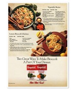 Campbell&#39;s Broccoli Soup Recipes Vintage 1992 Full-Page Print Magazine Ad - £7.62 GBP