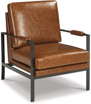 Signature Design by Ashley Peacemaker Mid-Century Modern Faux Leather Accent Cha - £405.36 GBP