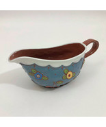 Mary Engelbreit Blue with Brown Interior Gravy Boat 10x4.5x3.5 inches - £14.85 GBP