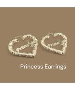 14K Gold Filled Bamboo Heart Earrings: Princess Theme - $18.00