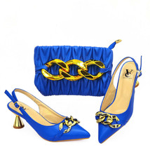 Shoes And Bag Set Italian Design Sandals Rhinestones Shoes Wedding Dress... - £78.94 GBP