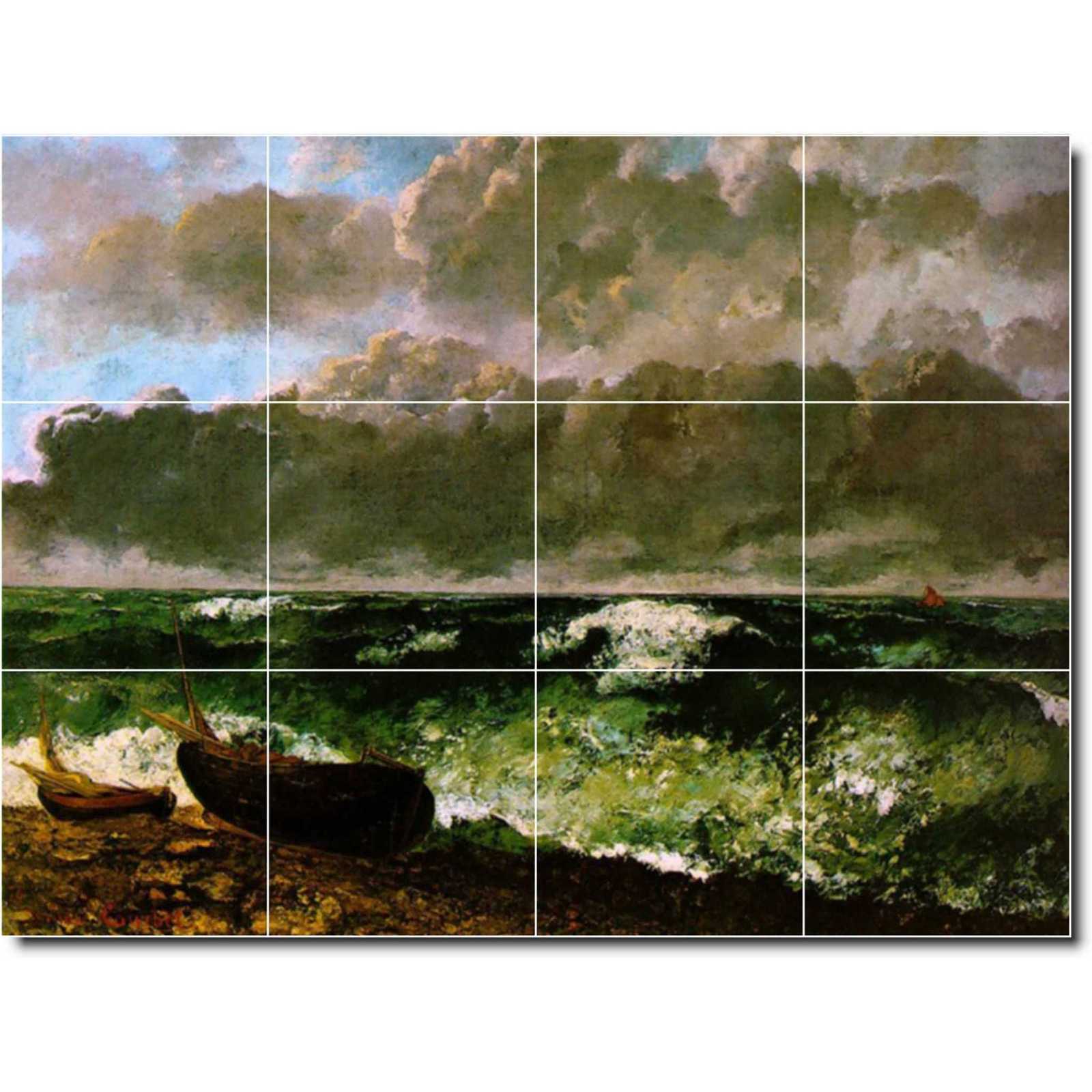 Courbet gustave the stormy sea or the wave