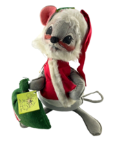 Annalee Mr. Santa Claus Gray Mouse 13&quot; Vintage 1965 Poseable Christmas Doll Toy - £25.61 GBP