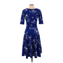 LuLaRoe Royal Blue Bicycle Print Women&#39;s A-Line Dress Sz Medium - £15.06 GBP