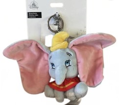 Disney Parks Dumbo Plush Keychain With Feather Charm - $522.90 MXN