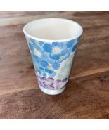 Small Vintage Floral (pansies) Vase 4.8” Tall &amp; 3.25” Diameter - $12.00