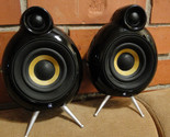 Pair Of Scandyna MicroPod SE Speakers On Spikes Black Made In Denmark #19 - £89.01 GBP