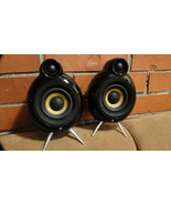 Pair Of Scandyna MicroPod SE Speakers On Spikes Black Made In Denmark #19 - £88.90 GBP