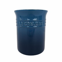 Le Creuset Stoneware Utensil Crock Spatula Holder Blue Ombre 6&quot; x 5&quot; - £23.73 GBP