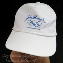 Vintage Olympics John Hancock Worldwide Sponsor Snapback Hat Cap Rings Yupoong - £19.60 GBP
