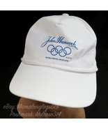 Vintage Olympics John Hancock Worldwide Sponsor Snapback Hat Cap Rings Yupoong - $25.07