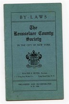 Rensselaer County Society In the City of New York By Laws 1906 - $37.58