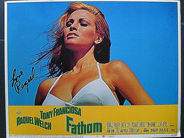 RAQUEL WELCH (FATHOM) ORIGINAL HAND SIGN AUTOGRAPH ORIG,LOBBY CARD (SEXY) - $395.99