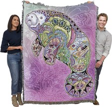 Manatee Blanket - Animal Spirits Totem By Sue Coccia - Gift Tapestry Throw Woven - £60.20 GBP