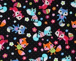 Flannel Colorful Foxes Fluffy Flannel Fox Kids Fabric Print by Yard D276.27 - $8.99