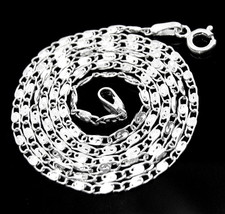 Swirl link Design chain in Real Solid 925 Sterling Silver 20" long Free Shipping - $32.30