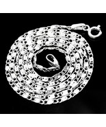 Swirl link Design chain in Real Solid 925 Sterling Silver 20&quot; long Free ... - $32.30