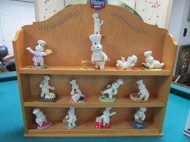 12 Doughboy Collectibles Figurines &amp; Spice Compatible with Wooden Rack f... - £247.44 GBP