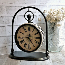 Courtly Check Vintage Mantle Clock Large Checked Clock Checkered Decor - £93.64 GBP