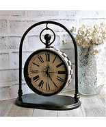 Courtly Check Vintage Mantle Clock Large Checked Clock Checkered Decor - £93.73 GBP