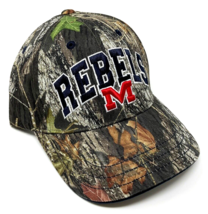 University Of Mississippi Ole Miss Rebels Mossy Oak Camo Curved Bill Hat Cap Nwt - £13.19 GBP