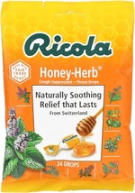 Ricola: Natural Throat Drop Honey-Herb 24 Drops Per Bag, 12 Bags - £51.83 GBP