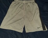 Nike Shorts Dri-Fit Basketball Running Fitness Unlined Gray Swoosh Men&#39;s... - $18.99