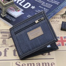 2018 New Vintage Denim Blue Jeans Canvas Wallets Women / Men Quality Man Best Gi - £13.19 GBP