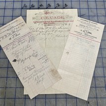 Ephemera Letterhead Receipts C. E. Cade Burkeville Texas Newton County 1... - $437.85 MXN
