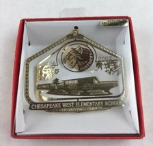 Nations Treasures Chesapeake West Elementary OH Brass Metal Souvenir Orn... - £10.99 GBP