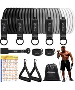 Resistance Bands Set, Exercise Bands, Workout Bands, 5 Tube Fitness Band... - $37.99