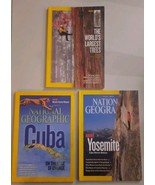 National Geographic 3 Magazines About Cuba, Worlds Largest Trees, And Yo... - $11.92