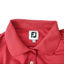 Footjoy FJ Men&#39;s Large Red Golf Polo Shirt Short Sleeve Polyester Spande... - £15.46 GBP