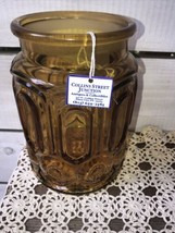 Vtg Amber Moon &amp; Stars Tall 7 1/2&quot; Canister Base Replacement By L.E. Smith Glass - £19.24 GBP