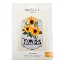 Needle Creations Sunflowers Punch Needle Canvas Kit - £6.28 GBP