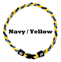 Boys Girls Kids T-Ball Tee-Ball Baseball Tornado Necklace Navy Blue Yellow 16&quot; - £7.11 GBP