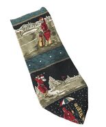 Basics By Croft &amp; Barrow Christmas Santa Claus Golfing Novelty Silk Necktie - $14.55