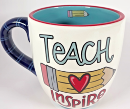Teachers Mug Glory Haus Mug Multicolor Pencil Art Fun 16 oz - $23.73 CAD