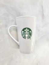 Starbucks Green Siren Mermaid 18 fl oz Coffee Tea 2015 Tall Mug White Green Cup - £8.01 GBP