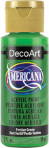 Americana Acrylic Paint 2oz-Festive Green - Semi-Opaque - $6.63